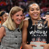 Napheesa Collier Cathy Engelbert WNBA All-Star