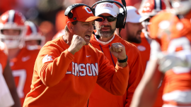 After latest loss, Dabo Swinney says 'I may get fired ... can't say I'd blame him' with Clemson AD looking on