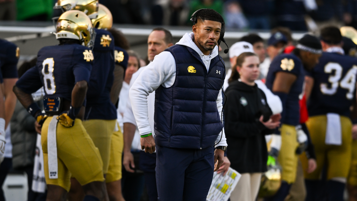Marcus Freeman lobbies for Notre Dame CFP berth with 'best teams now' comment, updates Jeremiyah Love injury