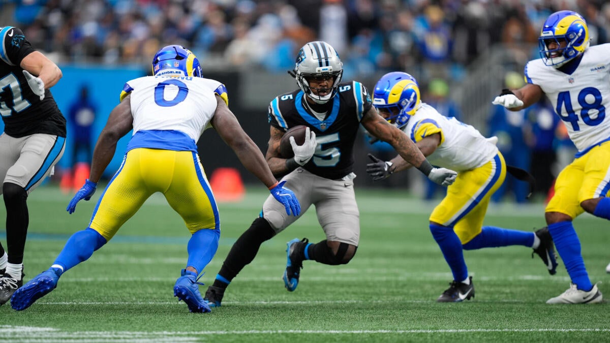 Rams vs. Panthers NFL Wild Card: Rico Dowdle among anytime touchdown ...