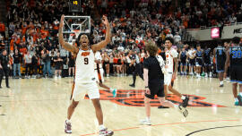 Oklahoma State survives an AJ Dybantsa explosion to upset No. 16 BYU, earn key win for NCAA Tournament hopes