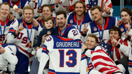 Team USA honors Johnny Gaudreau after defeating Canada to win the gold medal