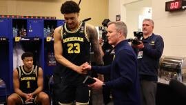 Yaxel Lendeborg knee injury: What Michigan star said about title game and why he re-entered Final Four blowout