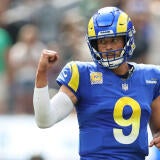 Matthew Stafford Rams fist pump celebrating