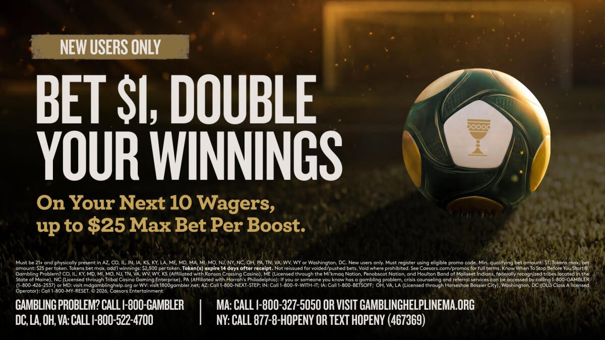 Caesars Sportsbook promo code CBSDYW: Double your winnings on 10 bets