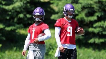 Kyler Murray J.J. McCarthy Vikings practice
