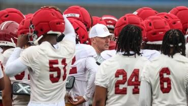 USC spring football practice at Howard Jones/Brian Kennedy Fields.