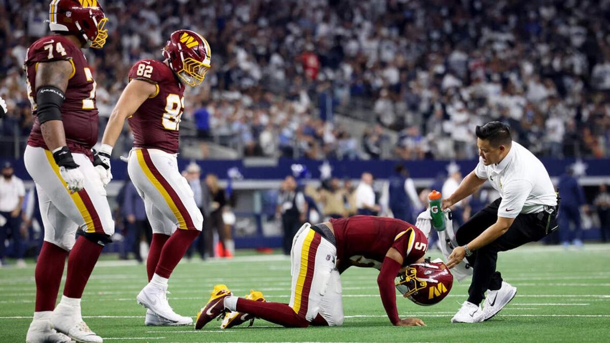 Jayden Daniels and Marcus Mariota and Washington Commanders — The Jayden Daniels Injury Clip Everyone Got Wrong