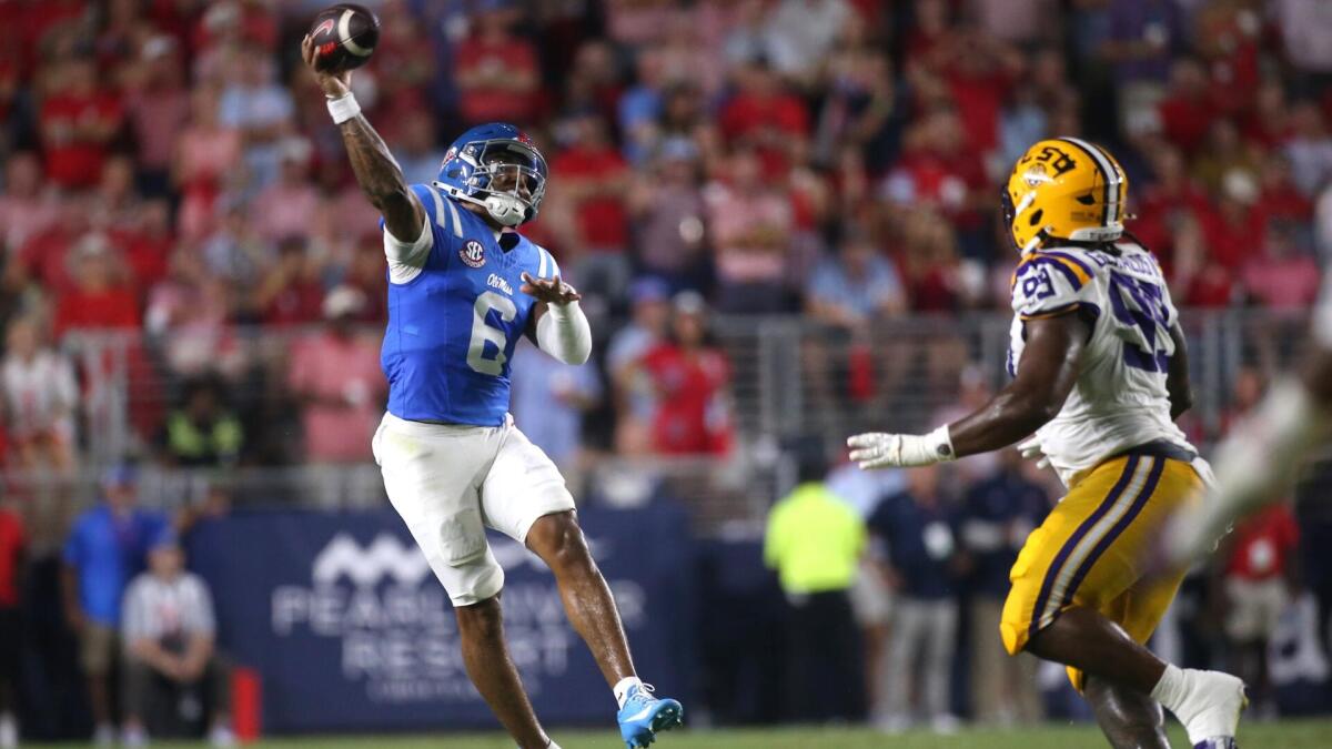 No. 9 Ole Miss faces Vanderbilt in Week 6 SEC matchup
