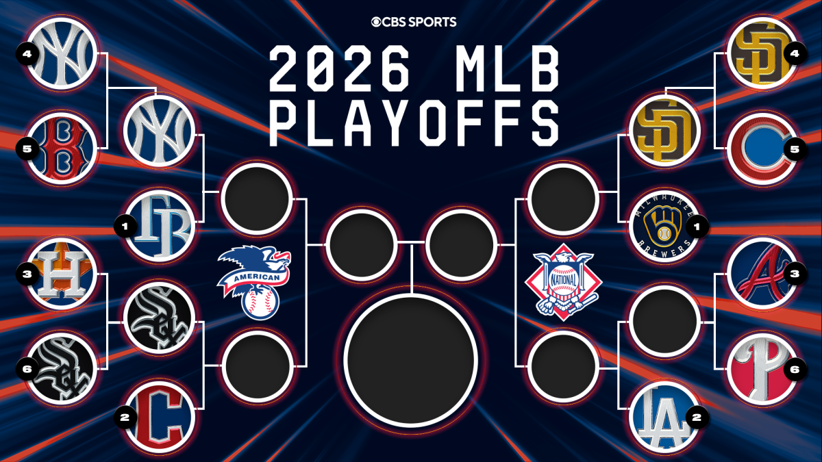 Graphic of the MLB playoff bracket showing the Yankees, Padres, and White Sox advancing.