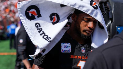 Cincinnati Bengals receiver Ja'Marr Chase heads to the locker room against the Jacksonville Jaguars on Sunday, Oct, 4.