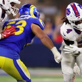 James Cook III Bills Rams fumble