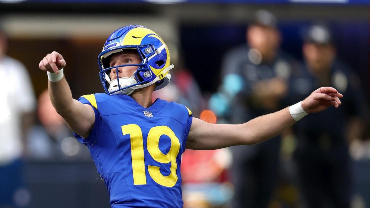 Rams kicker Blake Grupe doubtful to return after suffering knee injury minutes into L.A. debut
