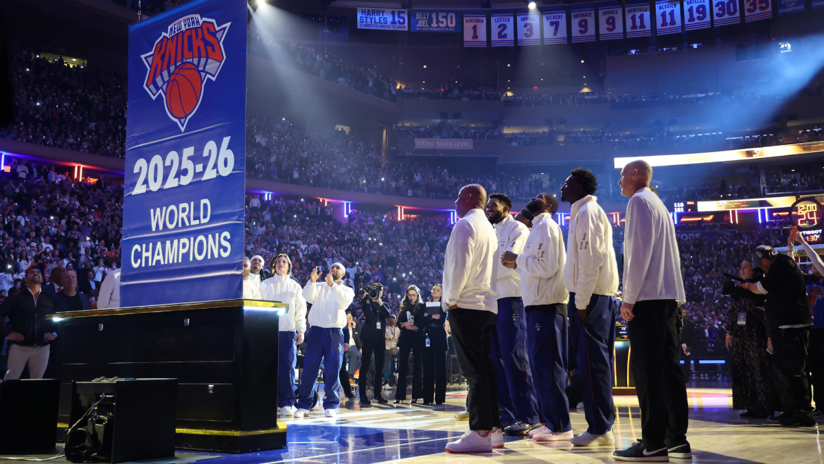 Knicks raise championship banner as 76ers start season with LeBron's first points