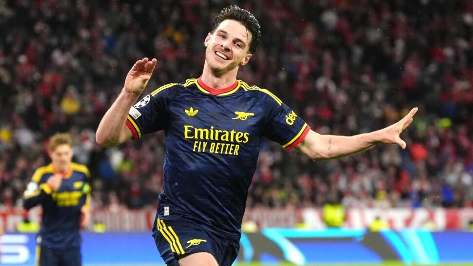 Champions League scores: Declan Rice rescues point for Arsenal at Bayern Munich; Real Madrid roll